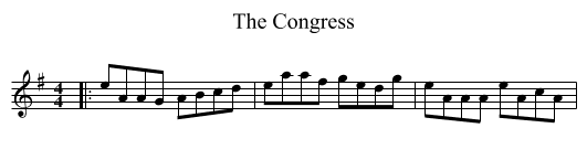 The Congress - staff notation