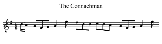 The Connachman - staff notation