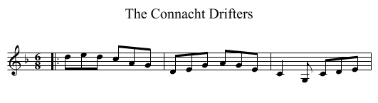 The Connacht Drifters - staff notation
