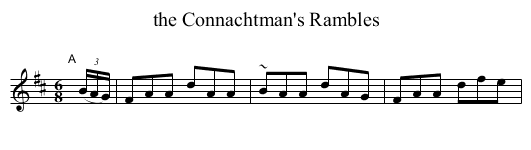 the Connachtman's Rambles - staff notation