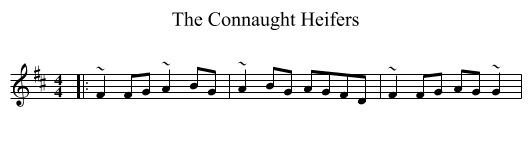 The Connaught Heifers - staff notation