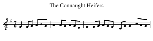 The Connaught Heifers - staff notation
