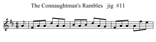The Connaughtman's Rambles   jig  #11 - staff notation