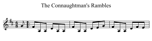 The Connaughtman's Rambles - staff notation