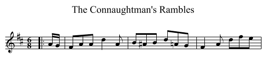 The Connaughtman's Rambles - staff notation