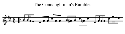 The Connaughtman's Rambles - staff notation