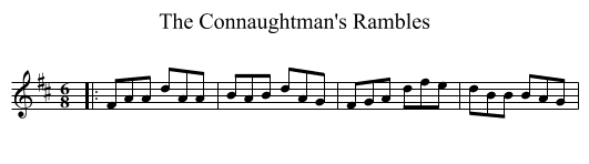 The Connaughtman's Rambles - staff notation