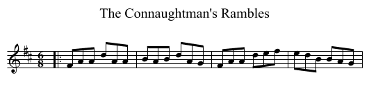 The Connaughtman's Rambles - staff notation