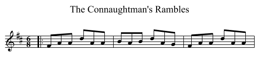 The Connaughtman's Rambles - staff notation