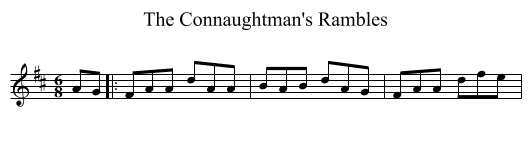 The Connaughtman's Rambles - staff notation