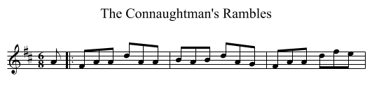 The Connaughtman's Rambles - staff notation