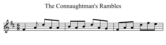 The Connaughtman's Rambles - staff notation