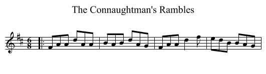 The Connaughtman's Rambles - staff notation