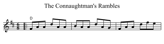 The Connaughtman's Rambles - staff notation