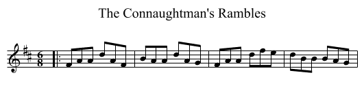 The Connaughtman's Rambles - staff notation