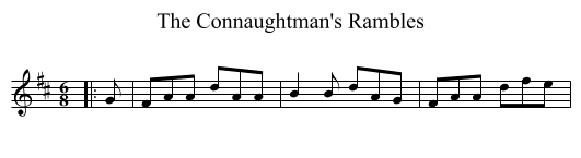 The Connaughtman's Rambles - staff notation