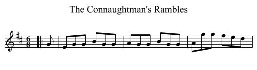 The Connaughtman's Rambles - staff notation