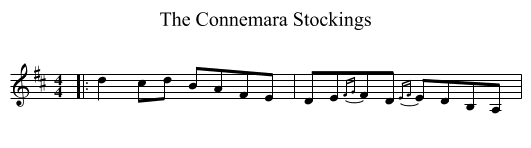 The Connemara Stockings - staff notation