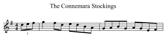 The Connemara Stockings - staff notation
