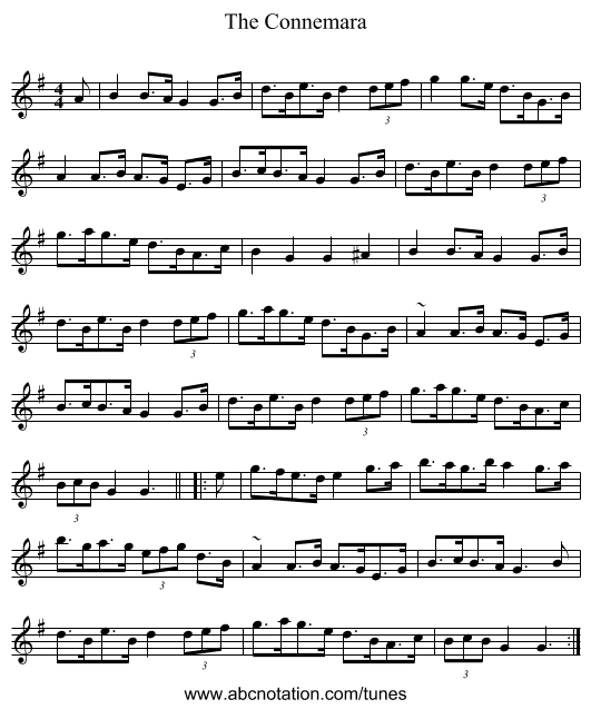 The Connemara - staff notation