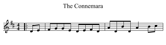 The Connemara - staff notation