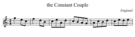 the Constant Couple - staff notation