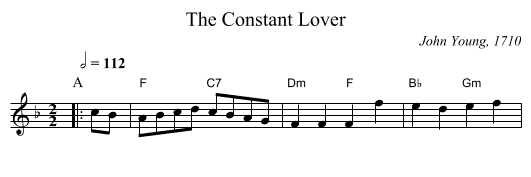 The Constant Lover - staff notation