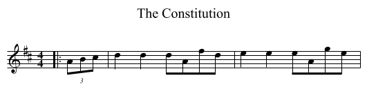 The Constitution - staff notation