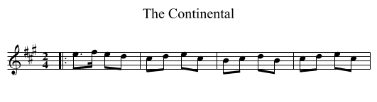 The Continental - staff notation