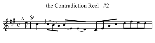 the Contradiction Reel   #2 - staff notation