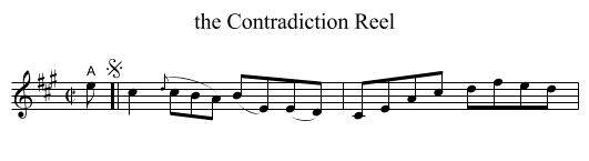 the Contradiction Reel - staff notation