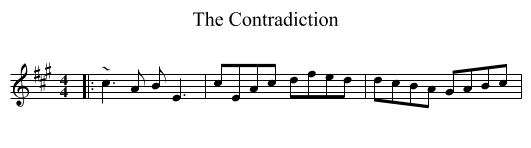 The Contradiction - staff notation