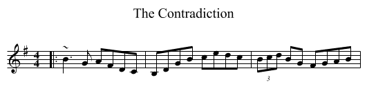 The Contradiction - staff notation