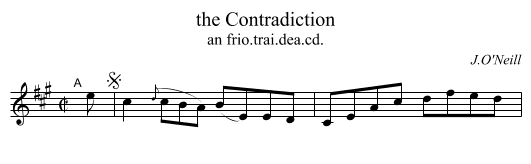 the Contradiction - staff notation