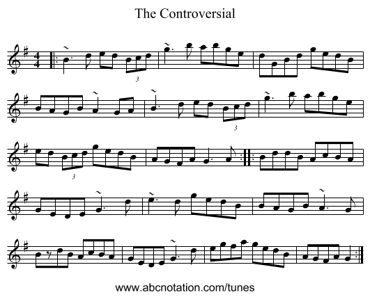The Controversial - staff notation