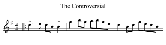 The Controversial - staff notation