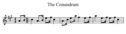 The Conundrum - staff notation