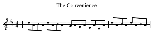 The Convenience - staff notation