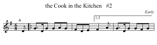 the Cook in the Kitchen   #2 - staff notation