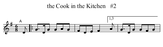 the Cook in the Kitchen   #2 - staff notation