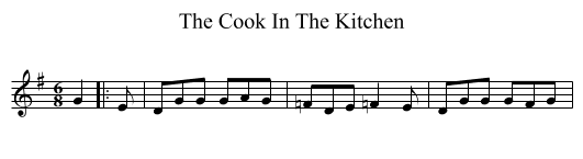 The Cook In The Kitchen - staff notation