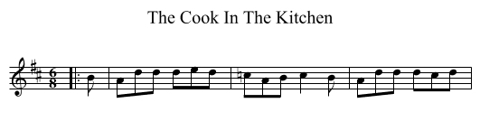 The Cook In The Kitchen - staff notation