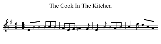 The Cook In The Kitchen - staff notation