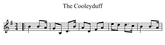 The Cooleyduff - staff notation