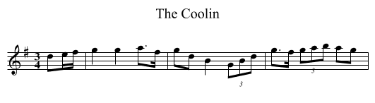The Coolin - staff notation