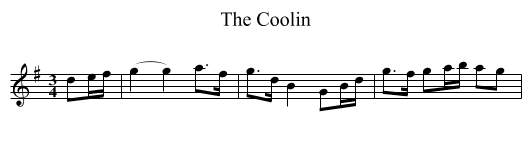The Coolin - staff notation