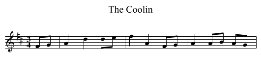 The Coolin - staff notation