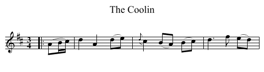 The Coolin - staff notation