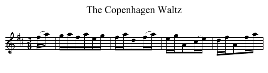 The Copenhagen Waltz - staff notation