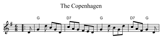 The Copenhagen - staff notation